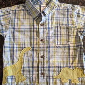 Vintage Gymboree 2006 Dinosaur Discovery Boy's Button Up Shirt - sz 3T - VGUC